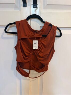 Windsor Rust Brown Cutout Tank Top